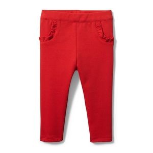 Janie & Jack baby ponte pant red 0-3 months